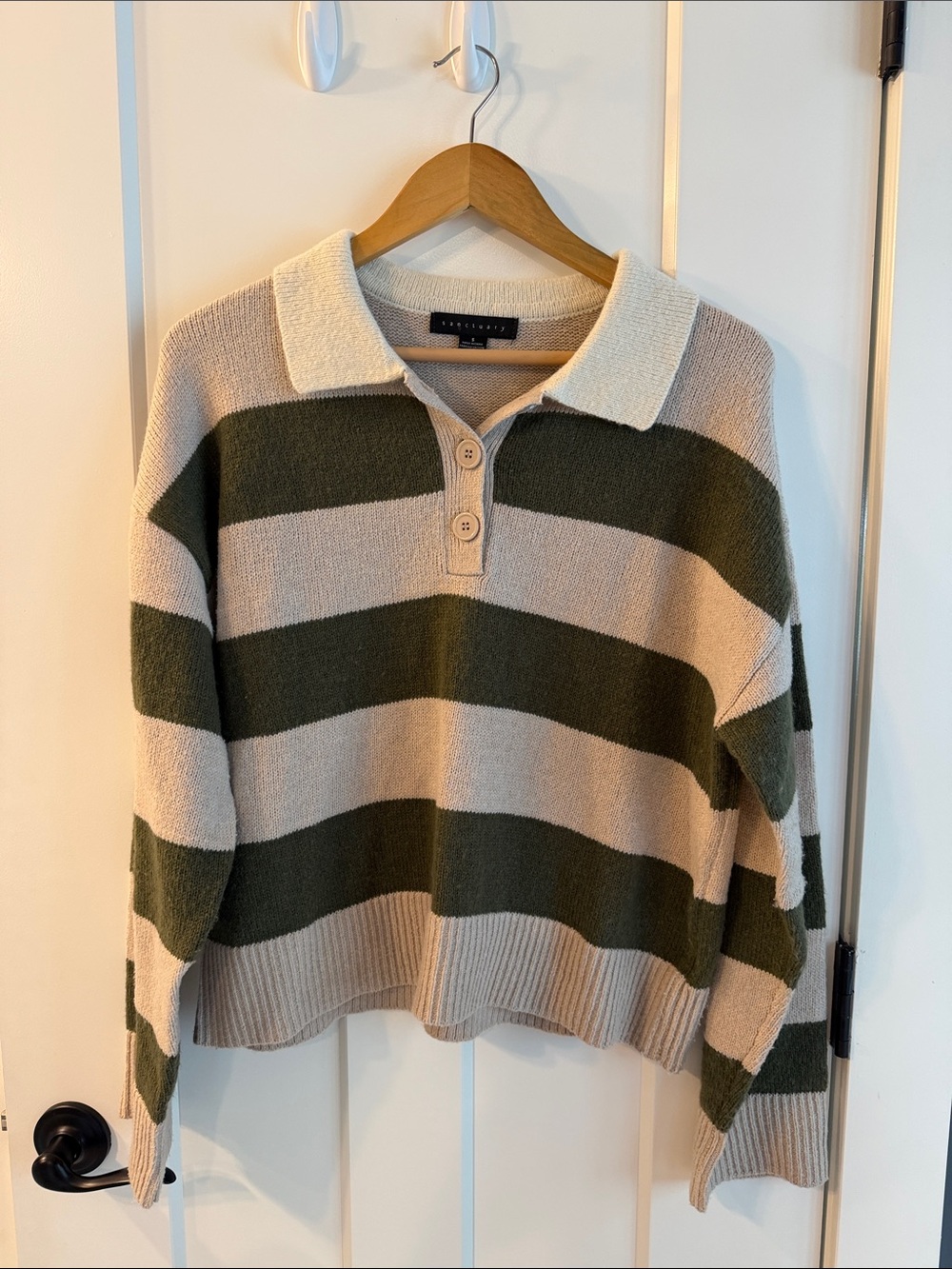 Striped Rugby Polo Sweater